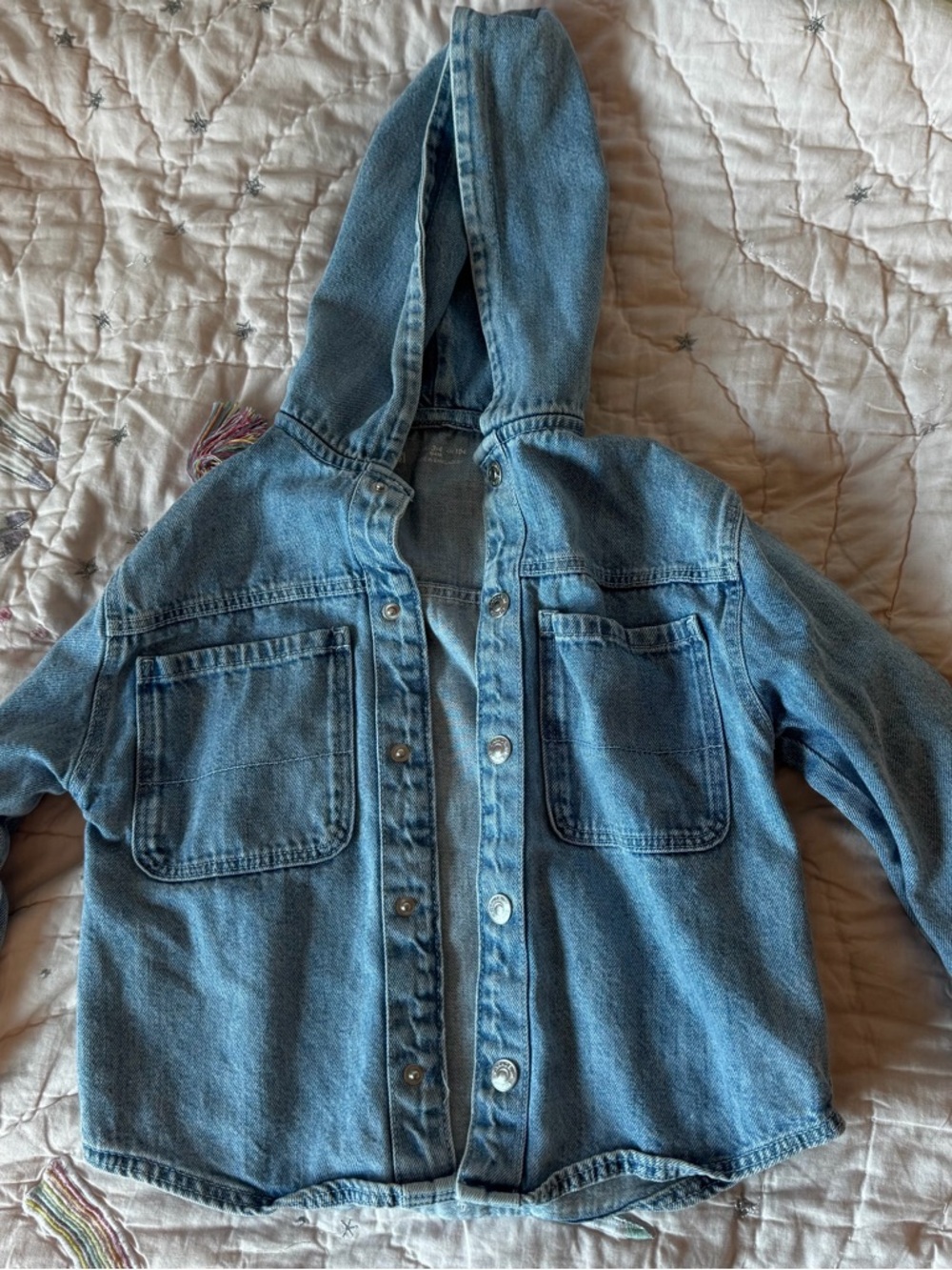 ZARA Toddler Hooded Denim Jacket – Size 3–4T